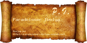 Paradeisser Ibolya névjegykártya